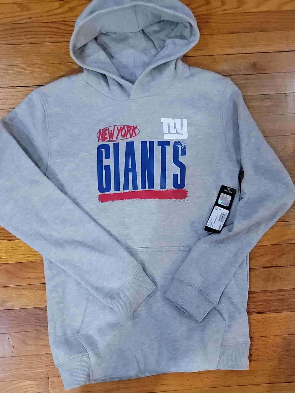 New York Giants Gray Hoodie for Kids - Team Graphic Pullover